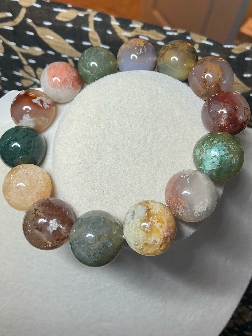 SUPER RARE Multi-Color Moss Agate 15mm